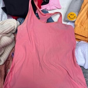 Pink gap tank top